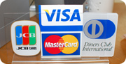 クレジットカード払い可(VISA、MASTER、JCB、DINERS )